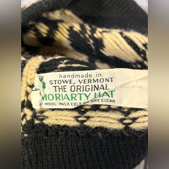VINTAGE Original Moriarty Stowe VT Naughty Deer Navy Cream Wool Ski Hat Wool main image 4